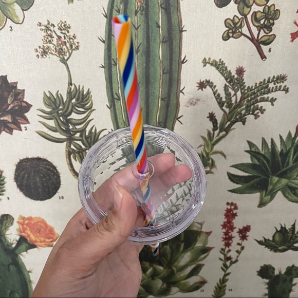 Starbucks Summer 2021 Rainbow Straw Kaleidoscope Pride 24oz Dome Lid Tumbler - Picture 11 of 11